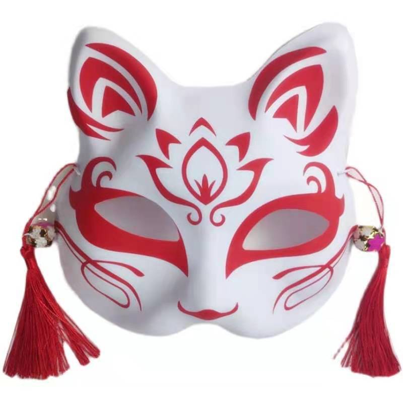 Luminous feather fox mask wholesale cat secondary animation antique fox mask children's stall luminous full color