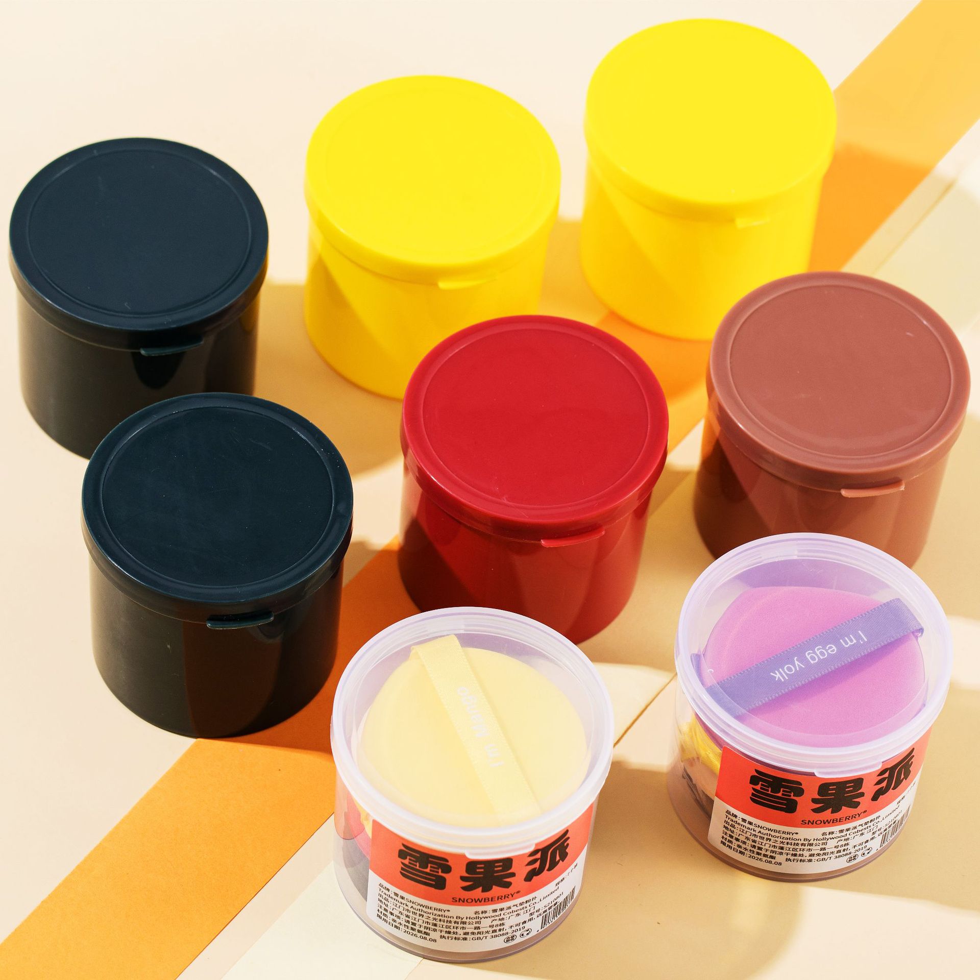 Factory in stock wholesale barrel air cushion puff foam large non-latex wet and dry BB cream makeup tools