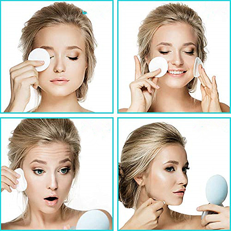 Sales of double-sided bamboo velvet makeup remover cotton pieces bamboo fiber makeup remover pad face powder puff easy to clean