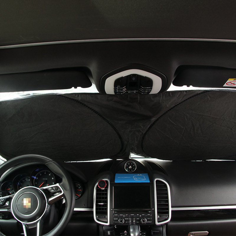 Car sun visor double ring sun visor silver-coated front gear sun visor heat insulation sun protection car sun visor