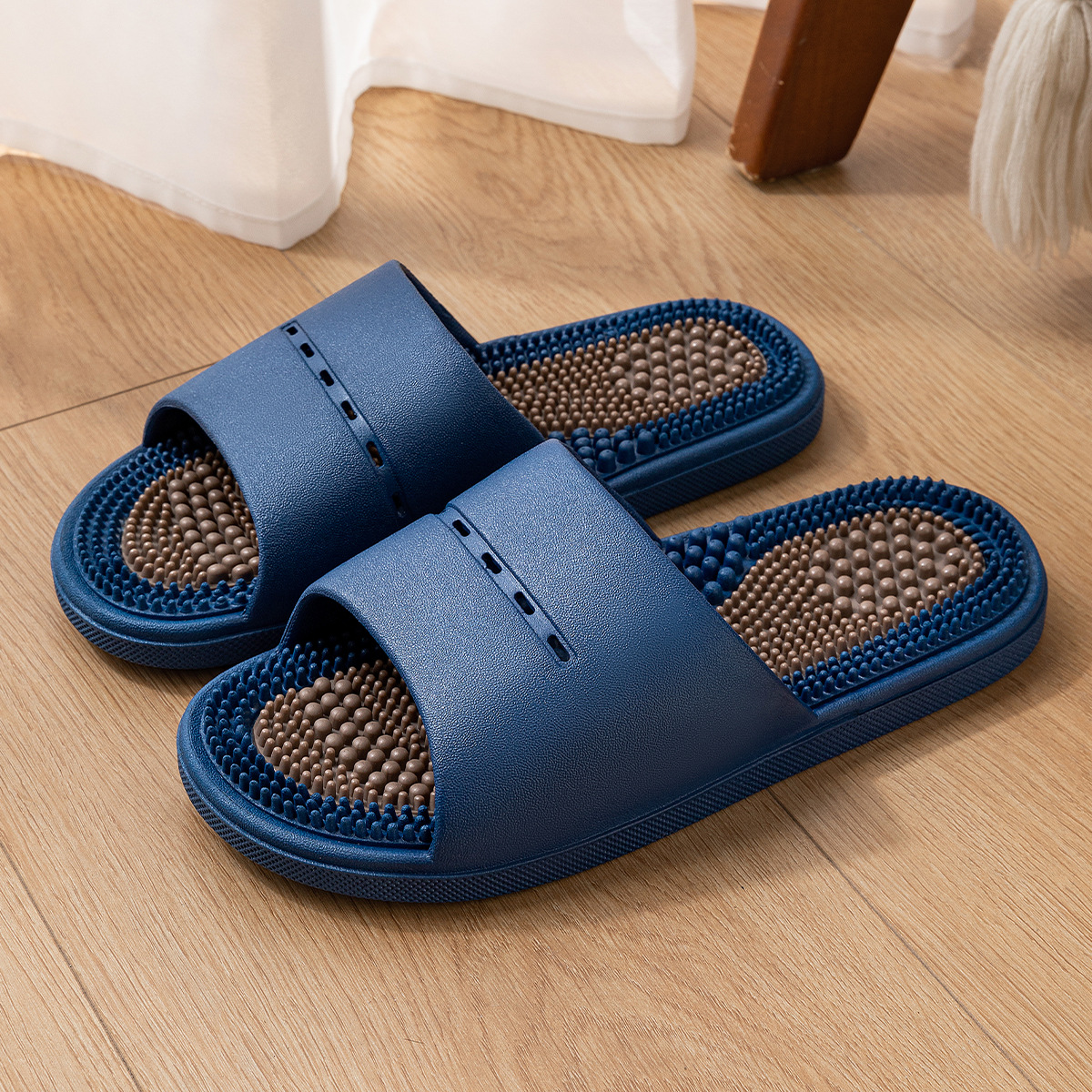 Massage Slippers Men's Summer Indoor Home Bathroom Bathing Feet Acupoint Foot Therapy Anti-slip Sandals for Men