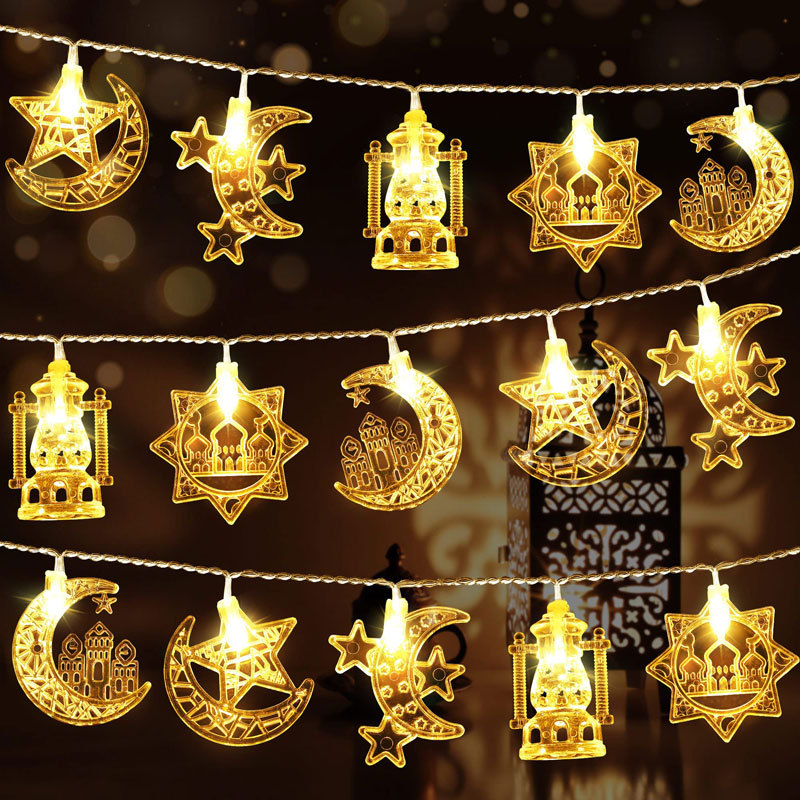 Luz de la estrella de la luna Cadena de luz LED estrella de la luz de la decoración de la Luna FESTIVAL DE Oriente medio diseño ambiente Castillo Palacio luces de colores