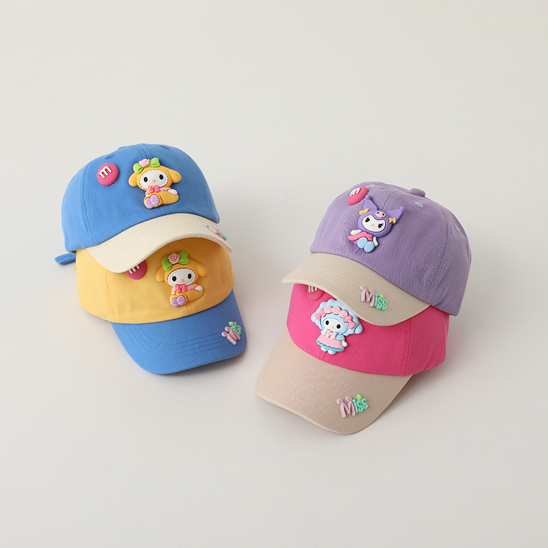 Trendy Korean style children's cartoon peaked cap fashionable little girl sun-proof baseball cap girl boys' hat 2616-14