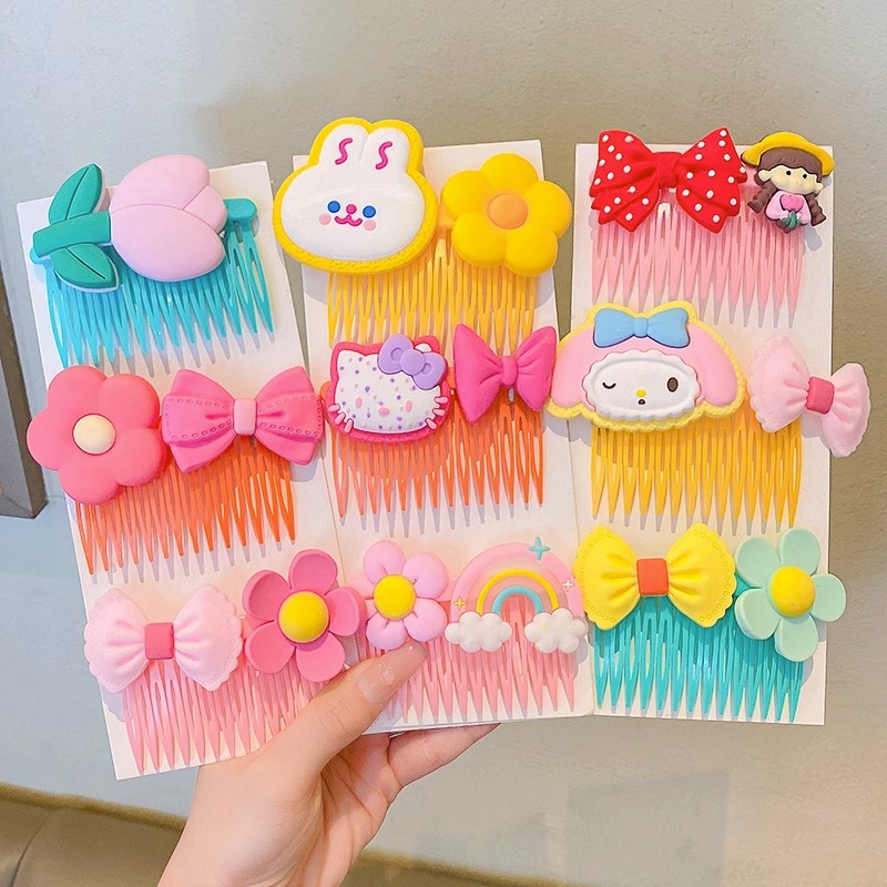 Broken Hair Artifact Girl's Hair Comb Hairpin Hair Accessories Bangs Sticker Hair Card Cartoon Headwear Little Girl Cute Baby Hair Band