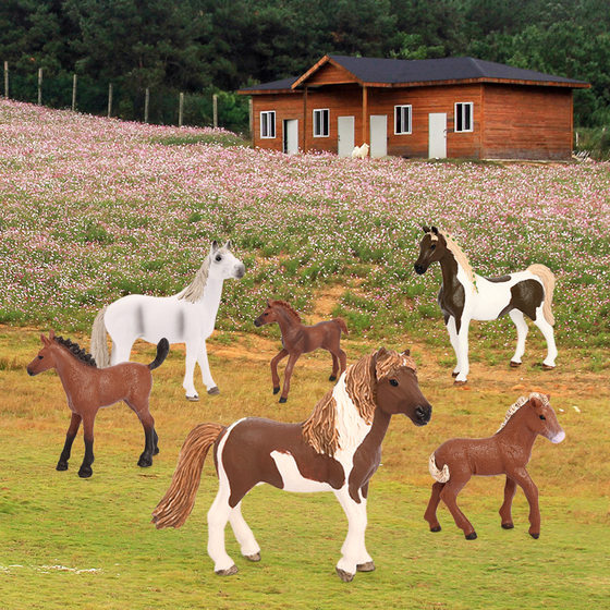 Simulation Wildlife Plastic Solid Model Gypsy Marquardt Horse Ranch Horse Children's Toy Horse Ornaments