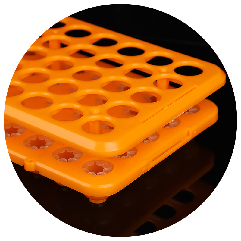 Plastic test tube rack factory wholesale 50-hole test tube rack laboratory consumables centrifuge tube rack sample bottle rack