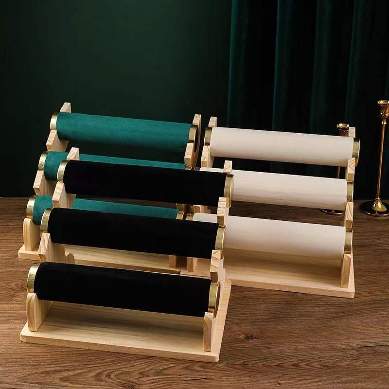 Solid Wood Bracelet Display Stand Watch Hand String Hair Ring Head Rope Hanger Jewelry Bracket Jewelry Display Props