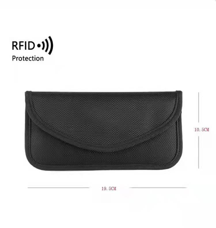 210D foreign trade Oxford cloth anti-radiation bag car key bag 6.5 inch machine interest RFID mobile phone signal shielding bag