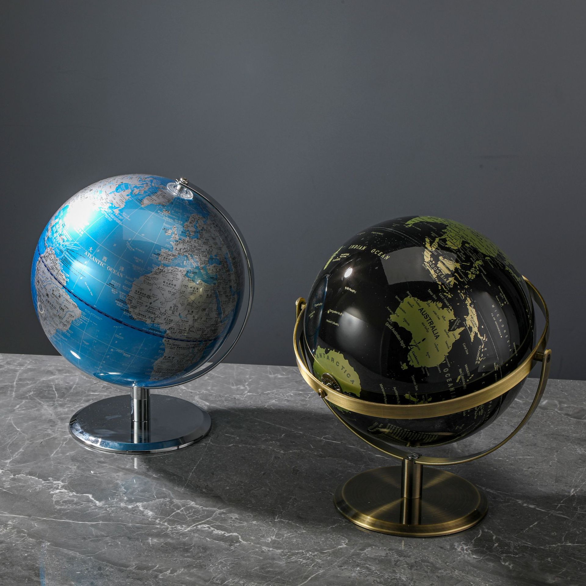 Globe full English decoration small size wine cabinet office study desktop living room home decoration gift decompression
