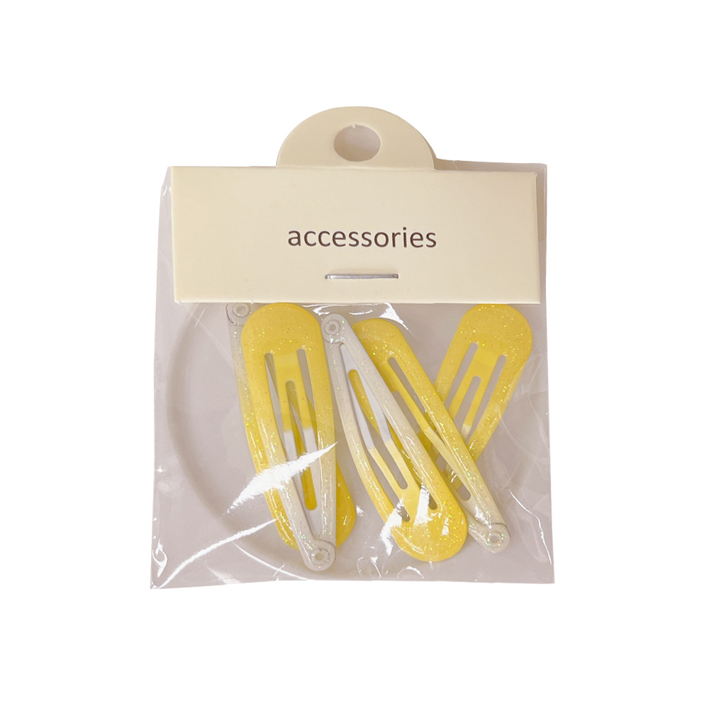 5 Pack Ins Style Hair Accessories Sweet Cute Headwear Candy Color Hair Clip Women's Side Clip bb Clip Simple Personalized Hair Clip
