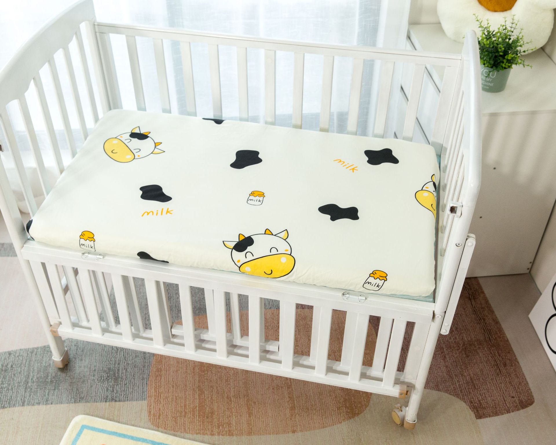 Cotton children's bed hat baby bed sheet cotton ins baby bed cover infant stitching mattress cover foreign trade wholesale