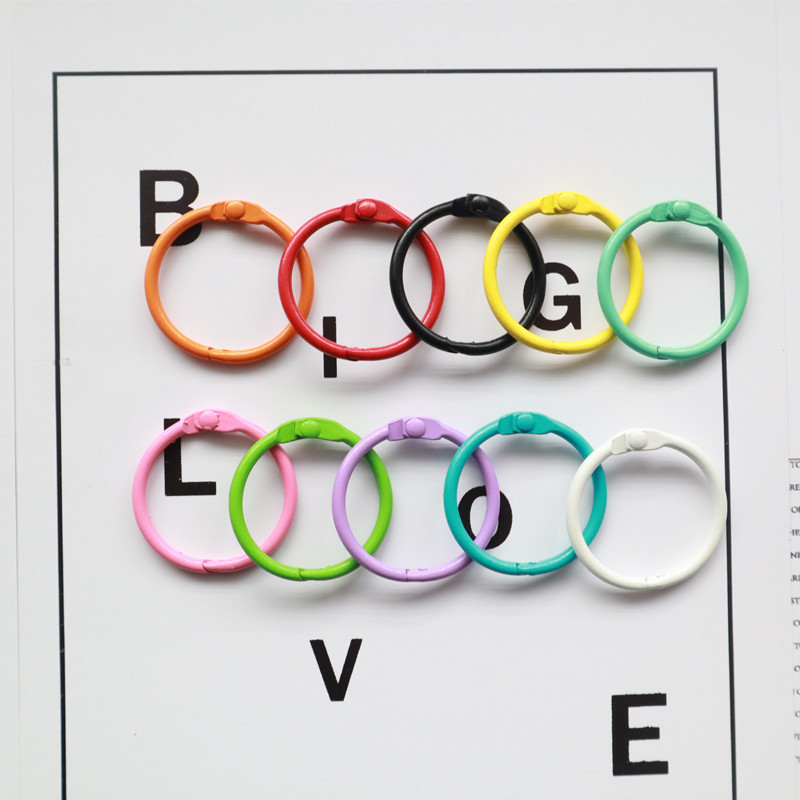 Color paint diy key connection buckle staple gift pendant metal ring ring movable key opening ring