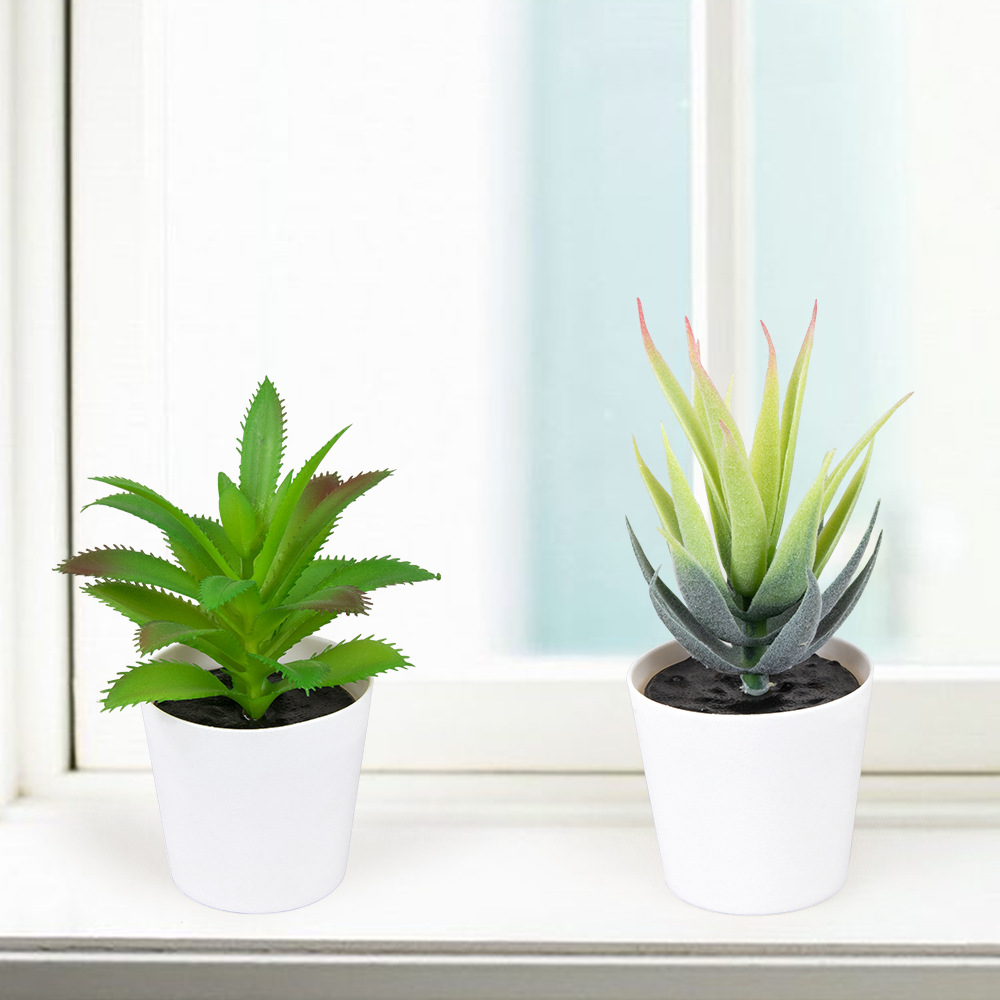Cross-border hot sale fake succulent mini plastic pot combination simulation succulent gift succulent home small ornaments
