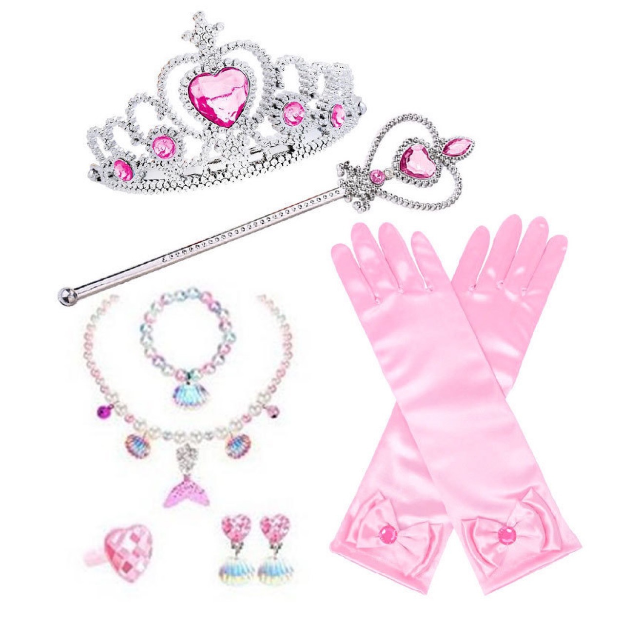 Factory spot Amazon cross-border children's role-playing stage performance clothing accessories mermaid necklace set