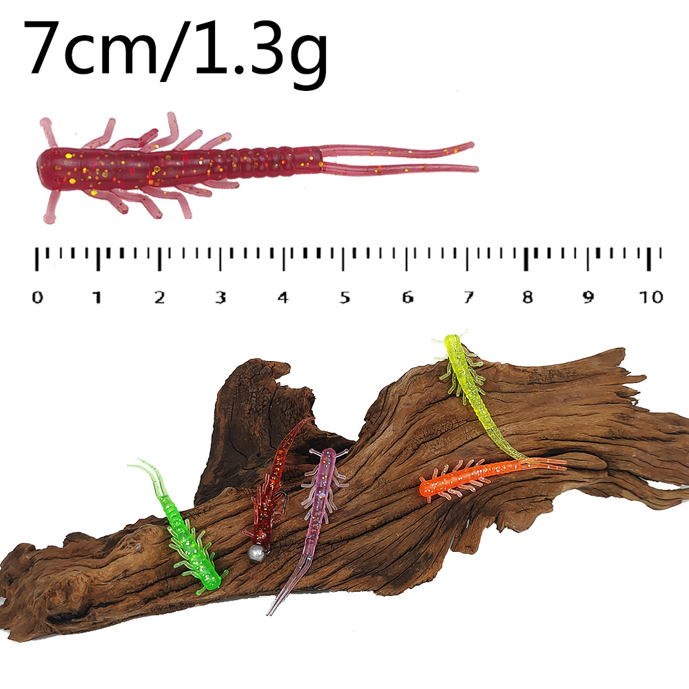 盒装路亚假饵多足虫仿真软饵针尾鱼铅头钩远投 PVC仿生饵批发跨境