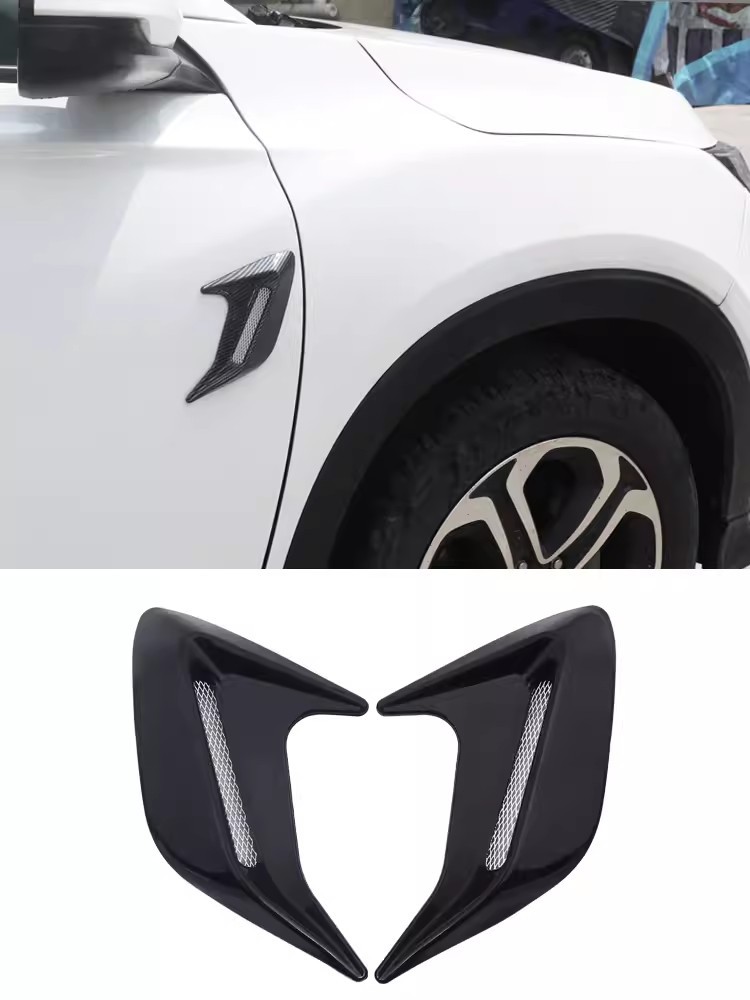 Cross-border hot-selling car modification supplies shark gills air inlet decoration Hood simulation fake vent Black