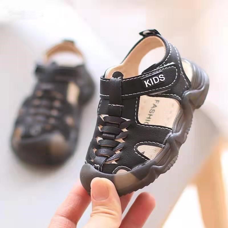 Baby toddler shoes soft bottom new summer baby shoes children's non-slip soft bottom anti-kick closed toe sandals Boys 0-3 years old