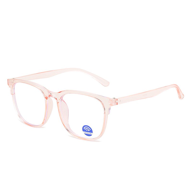 2024 new large frame anti-blue glasses net red tide transparent mobile phone computer goggles flat mirror wholesale