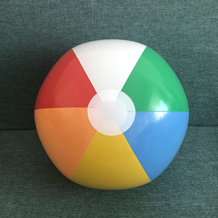 In stock wholesale 16-inch inflatable colorful ball 6-color beach ball pvc advertising ball grass Earth swimming pool water filling balloon