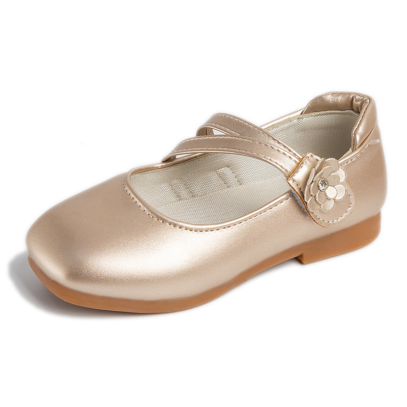 Girls' Leather Shoes 2024 New White Princess Dance Performance Spring and Summer Big Children's Baby Shoes Bean Students Korean Style