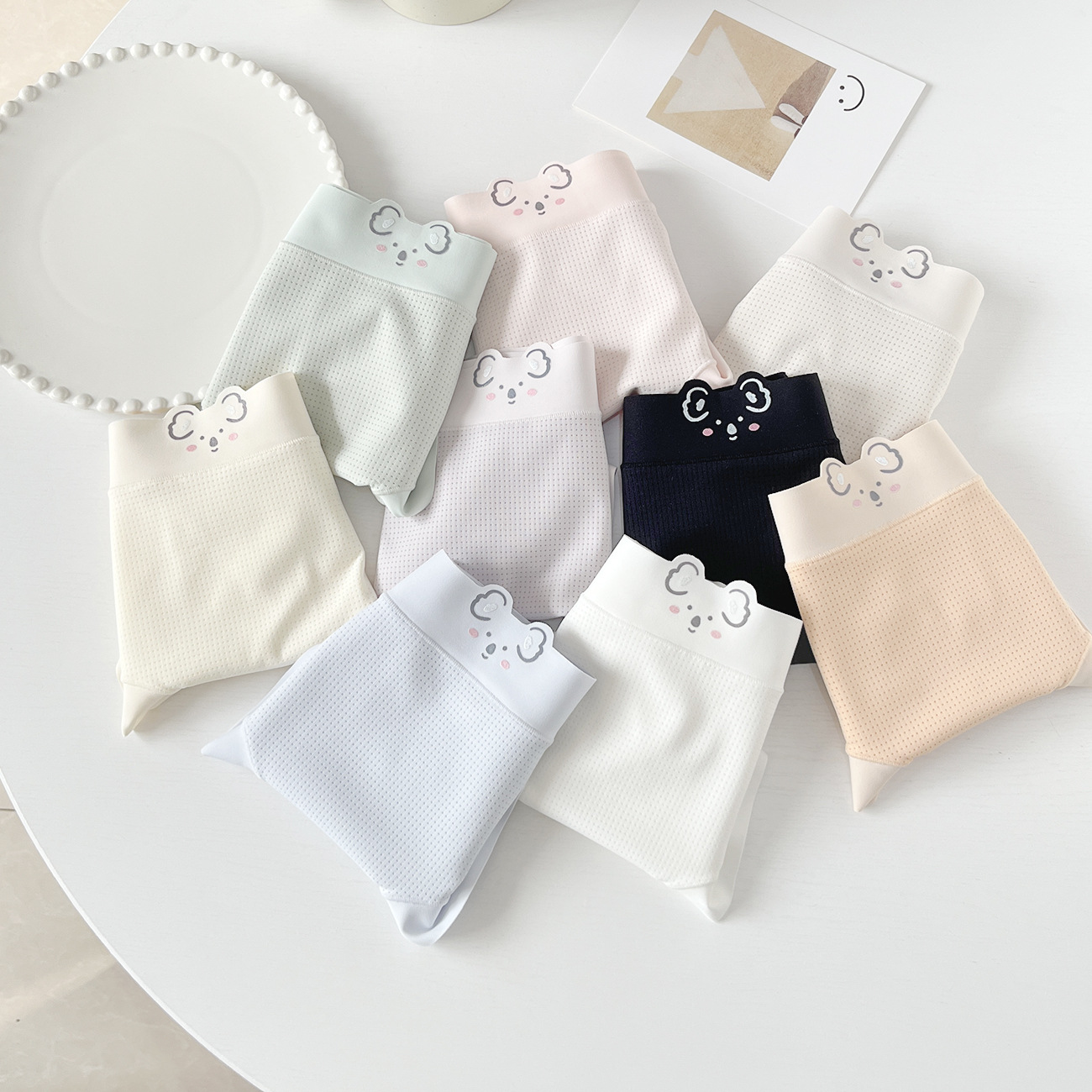 C426 spring and summer main push 3D koala bear breathable hole seamless girl waist underwear