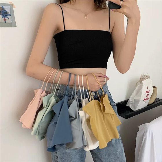 Korean-style beautiful back round thread ice silk wrap breast tube top bra