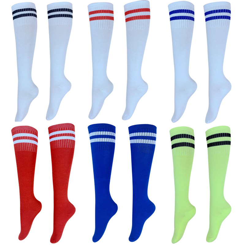 Children Adult Football Socks Medium Long Socks Student Games Striped Festival Dance Cheerleading Performance Socks
