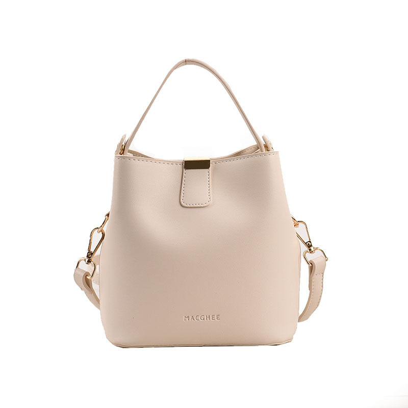 Korean fashion portable small bag women's 2023 new simple bucket bag Joker shoulder messenger bag a generation of hair
