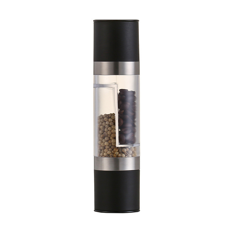 Stainless steel manual double-headed sea salt pepper grinder kitchen special adjustable thickness grinding seasoning bottle manufacturers