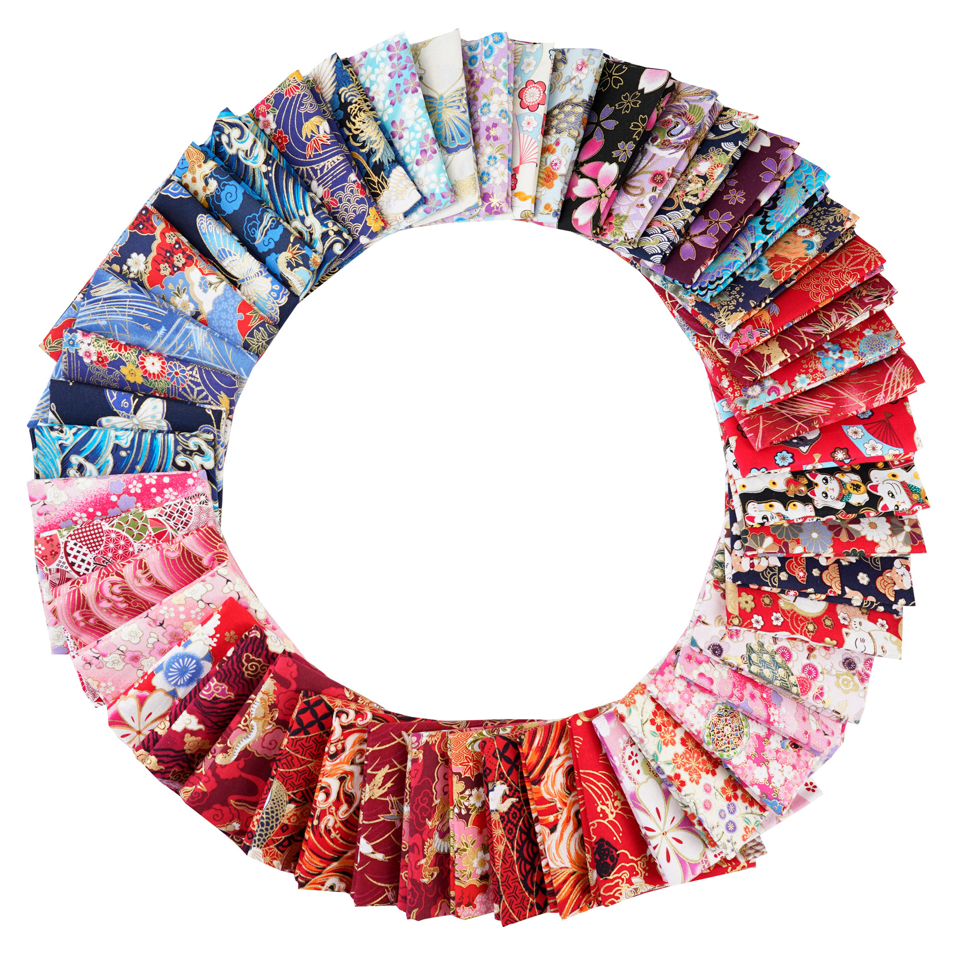 5 Color patchwork cloth set gilding Japanese style floral cloth cotton floral handmade diy cotton cloth wholesale cloth head printing cloth
