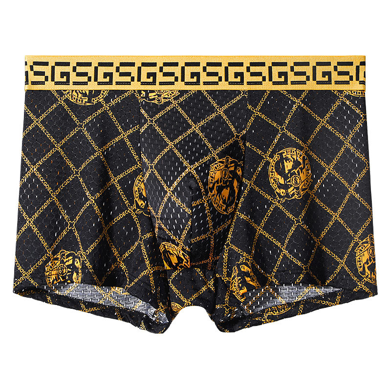 Men's underwear Ice Silk boxers summer thin breathable teenage students sports antibacterial boxer shorts wholesale