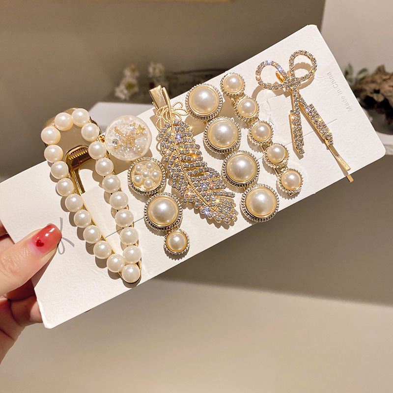 Hairpin suit Amazon WeChat TikTok hot water drop fashion simple starfish Flower hairpin clip butterfly