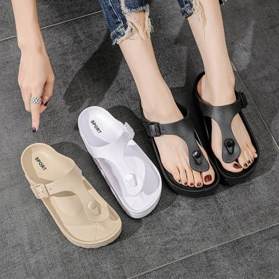 2023 Summer new slippers women flip-flops wear thick-soled sandals ladies heighten European and American cross-border foreign trade manufacturers