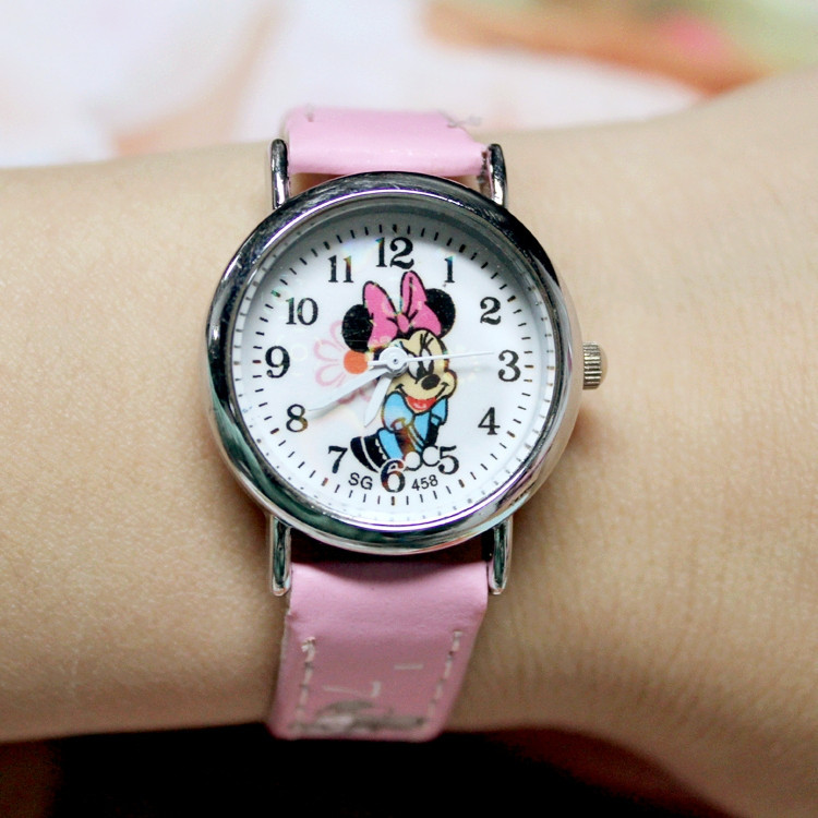 2023 Foreign Trade Mini Cartoon Belt Children's Watch Wholesale Cute Fashion Girl Quartz Watch Watch