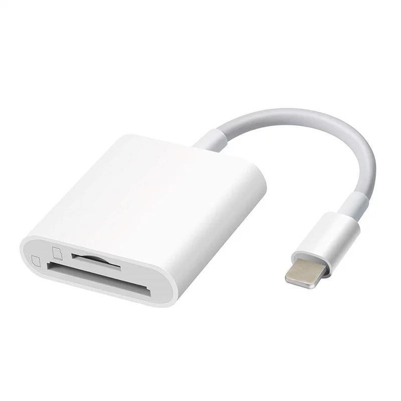 Для Apple 2-в-1 кардридера мобильного телефона конвертер молнии TF + SD-карта OTG многофункциональная камера