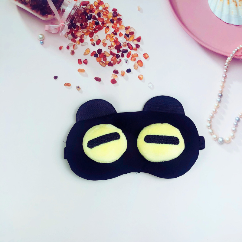Fashion Cartoon Sleep Eye Mask Shading Artifact Cute Sand Sculpture Funny Children Student Eye Mask Cross-border Hot and Cold Compress