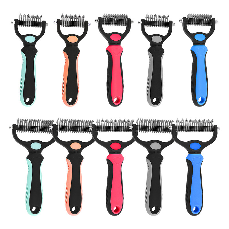 Pet Open-knot Comb Dog Comber Double-sided Brush to Floating Hair Comb Hair Removal Cats Comb Golden Hair Removal Comb