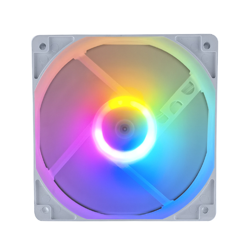Cross-border computer large 4Pin silent chassis fan 12cm desktop 120mm cooling fan air-cooled luminous led