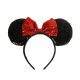 Red Butterfly Sequin Black Hairband