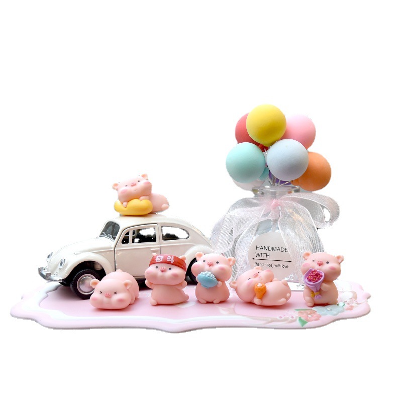 Internet Celebrity Piggy Car Interior Accessories Ornaments Goddess Car Console Decoration Creative High-end Cute Car Perfume