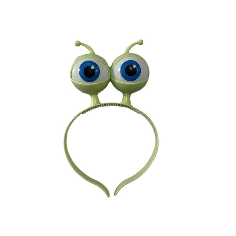 New cross-border flash eyeball headband LED luminous Halloween decoration props big eyes alien headband