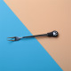 Fork 15cm black palm white meat pad fork
