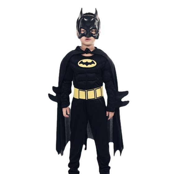Halloween Vampire Black Bat Muscle Costume Children Masquerade cosplay Performance Costume Foreign Trade
