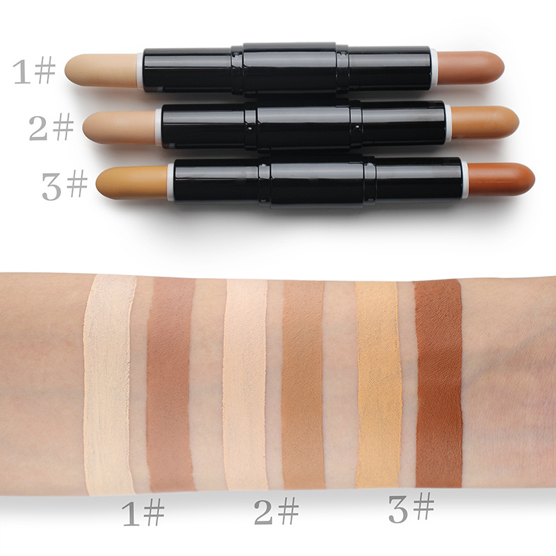 Cross-border makeup double-headed high-gloss concealer stick trim stick V face three-dimensional full English no Logo spot