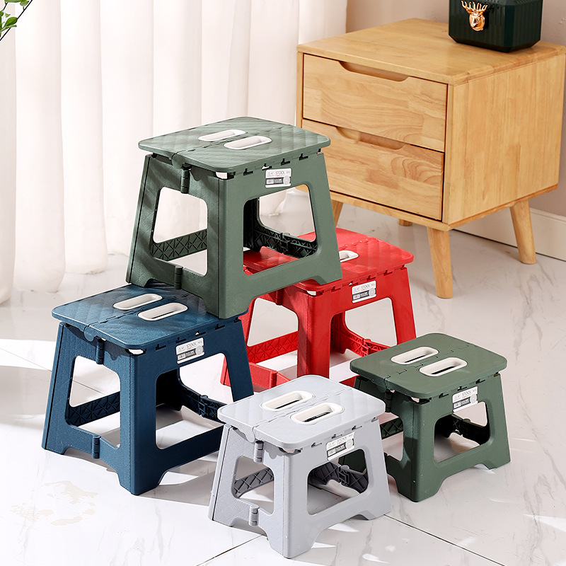 [Internet celebrity home] Folding stool portable fishing chair thickened plastic folding kindergarten small bench home