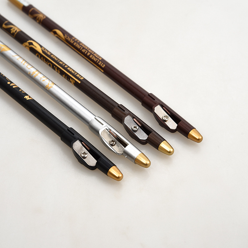 Cross-border foreign trade with knife eyeliner eyebrow pencil black Brown anti-sweat non-faint eyeliner manufacturers wholesale foreign trade