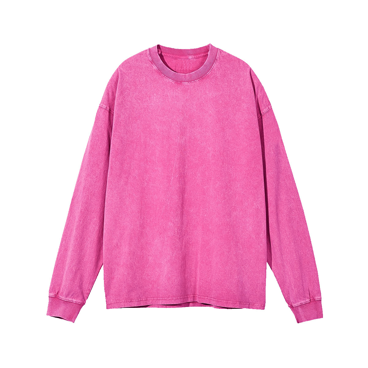 2023 men's and women's autumn New 230g cotton T-shirt fried snowflake retro fashion brand long sleeve wholesale washed distressed