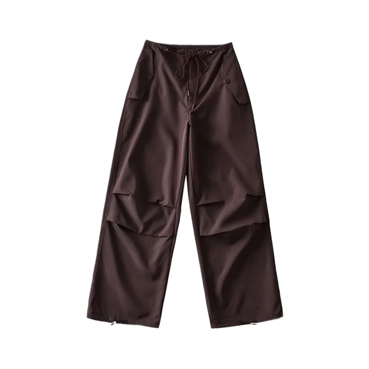 Design Sense Multi-Pocket Loose Casual Handsome Dancing Paper Bag Trousers Hot Girls High Waist Strappy Lace-Up Overalls