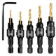 Woodworking countersunk twist drill hexagonal shank hole opener set screw cap countersunk hole drill Chamfering drilling integrated drill bit