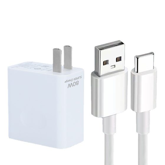For OPPOReno8pro charging head Findx5 K10Pro charger GTNeo3 data cable 80W charging head